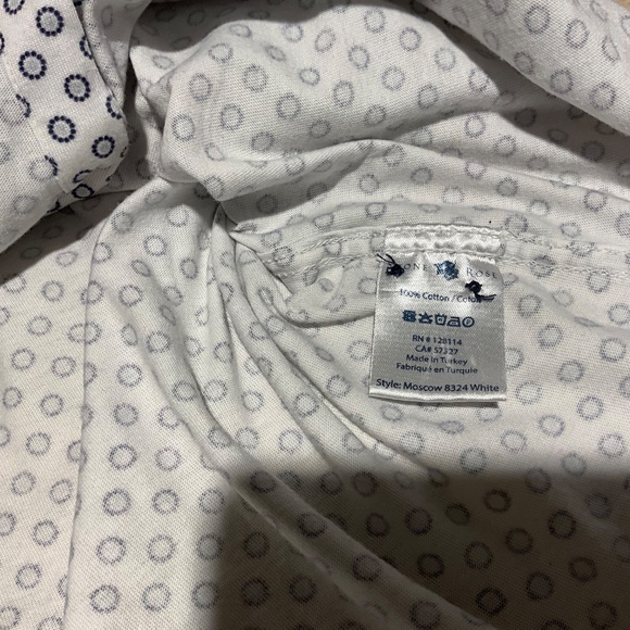 Stone Rose Long Sleeve Button Down 100% Cotton Shirt Size 2 Small Blue White - Picture 9 of 11